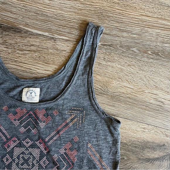 SOLD American Eagle Outfitters Textured Tribal Print Tank Top, Women's Size Lg - Picture 4 of 5